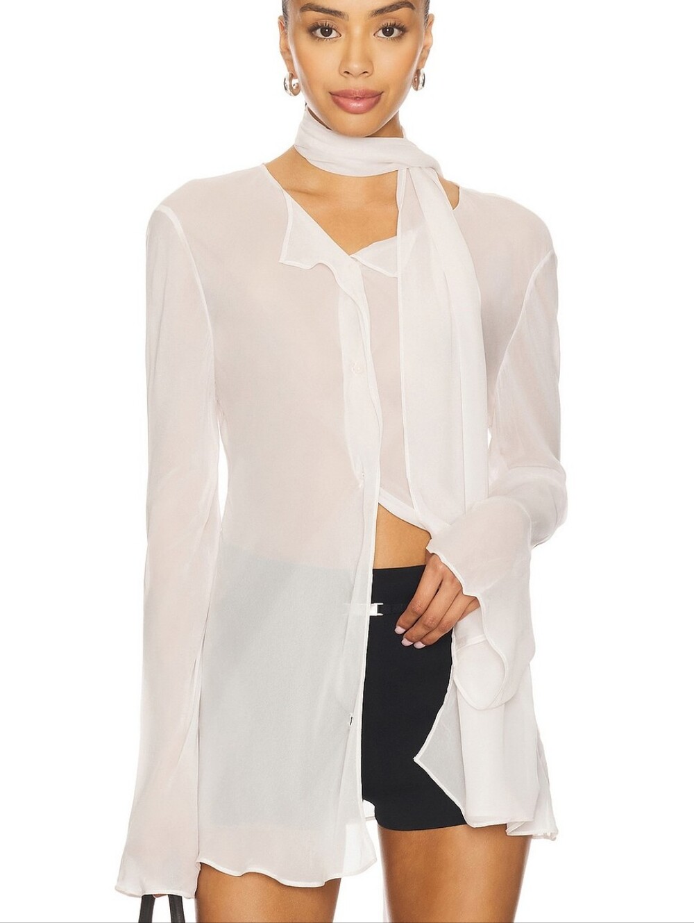 Eaves Via Blouse in Ivory
